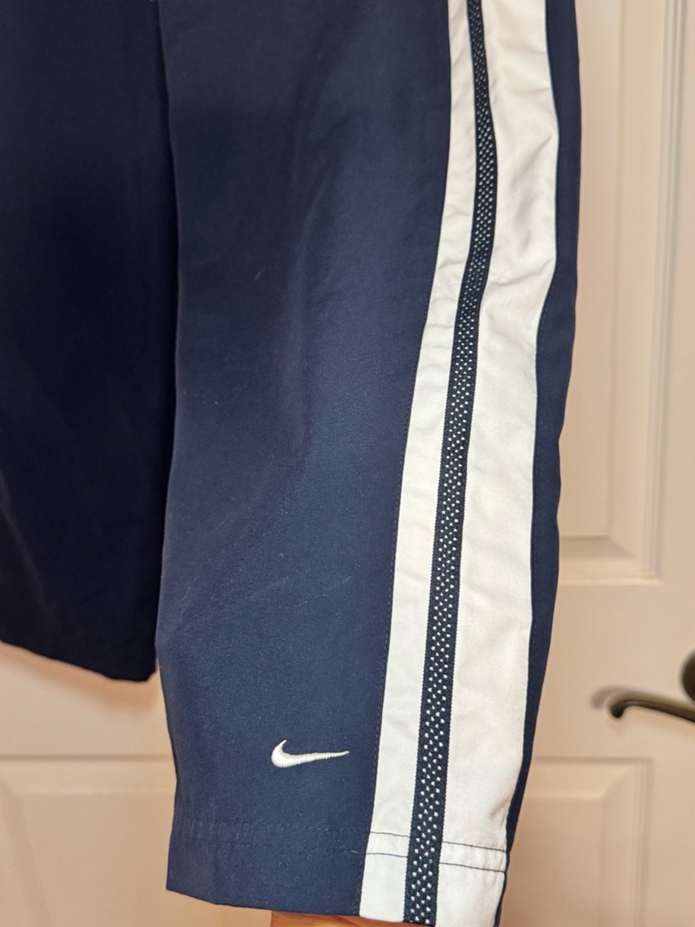 Nike Navy Blue Capri with White Side Panels - Picture 2 of 5